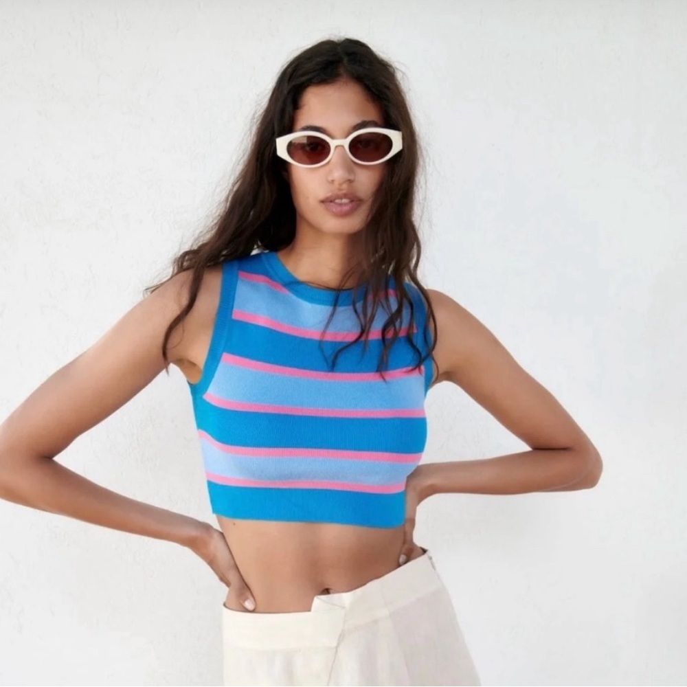 Zara Cropped Sweater Top